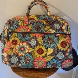 Vera Bradley Flower Shower Weekender Travel Bag with Luggage Trolley